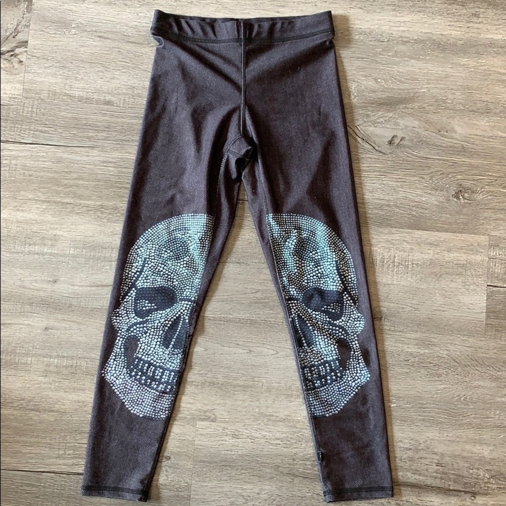 Zara Terez rhinestone skull leggings